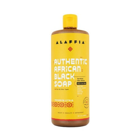 Alaffia, Authentic African Black Soap, Tangerine Citrus 32 Oz