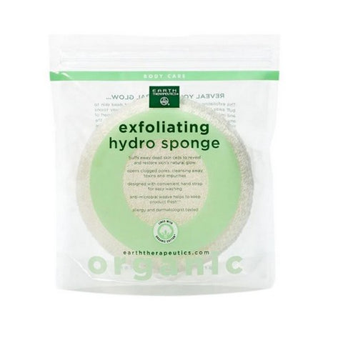 Earth Therapeutics, Organic Cotton Exfoliating Round Sponge, 0, 1 Unit