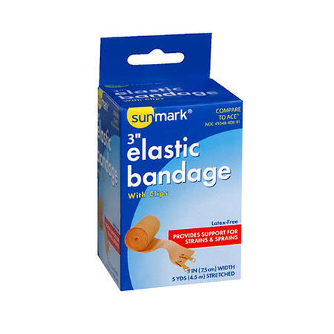 Sunmark, Elastic Bandage With Clips 3 Inch, 1 Each