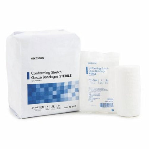 McKesson, Conforming Stretch Gauze Bandages Sterile  4 In X 4 1/10 Yard, 1 Roll
