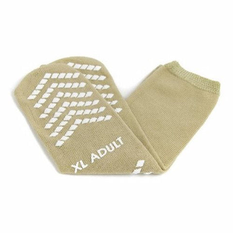McKesson, Slipper Socks McKesson Adult X-Large Tan Above the Ankle, Count of 48 McKesson