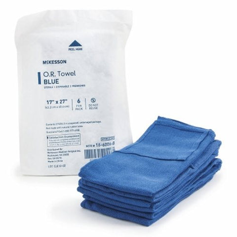 McKesson, Operating Room Disposable Towels Blue, 4 Pack