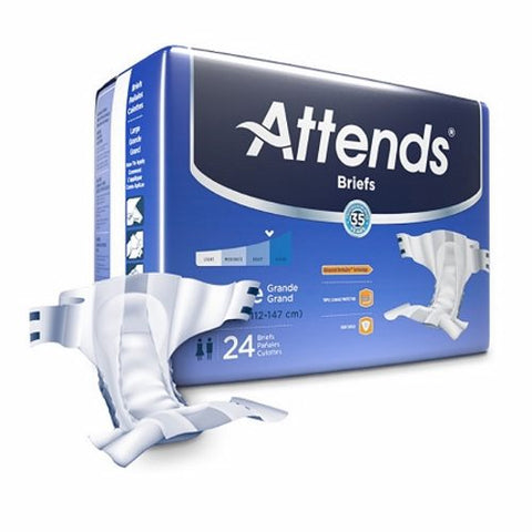 Attends, Unisex Incontinence Brief Large Disposable Heavy Absorbency DDA30, Case Of 3