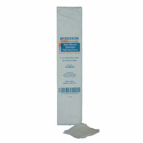 McKesson, Nonwoven Sponge 2 X 2 Inch 4-Ply NonSterile 92242000, 1 Pack