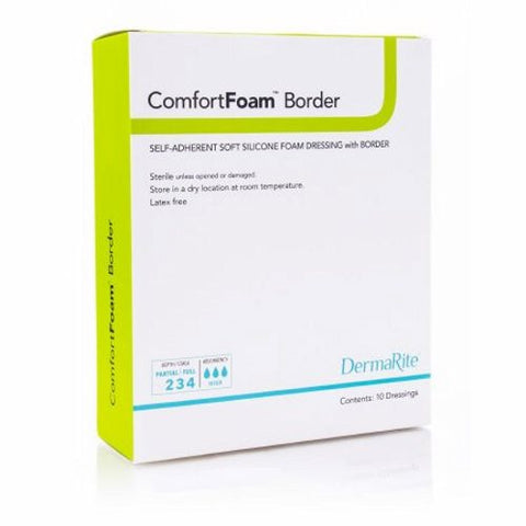 DermaRite, Silicone Foam Dressing 4 X 8 Inch Sterile, Box Of 5 DermaRite