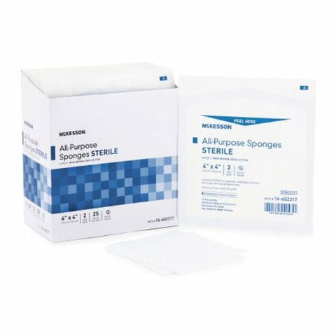 McKesson, Nonwoven Sponge 4 X 4 Inch 4-Ply Sterile 16-602317, 1 Pack