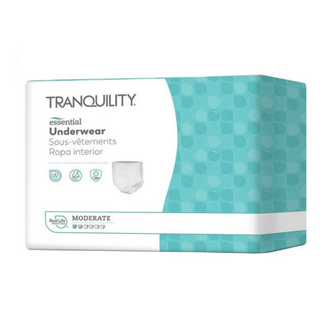 Principle Business Enterprises, Unisex Adult Absorbent Underwear ComfortCare Pull On with Tear Away Seams X-Large Disposable Moderat, Count of 25