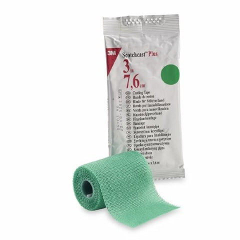 3M, Cast Tape 3M Scotchcast Plus 3 Inch X 12 Foot Fiberglass Green, Box Of 10