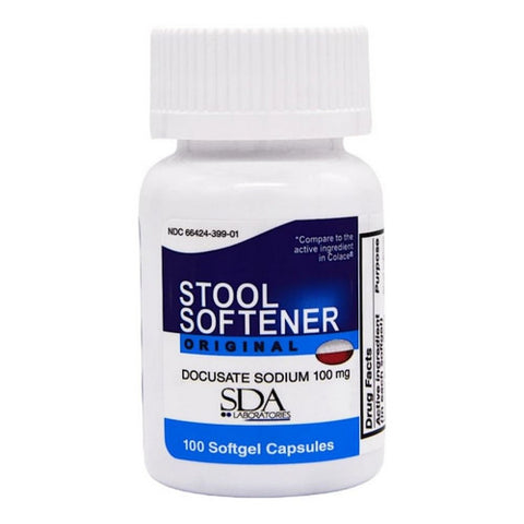 SDA Labs, Stool Softener Original, 100 mg, Original 100 Softgels