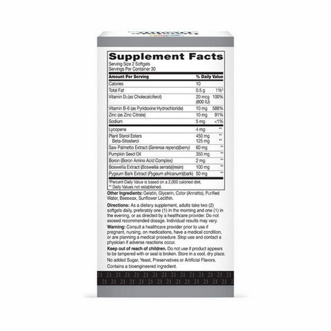 21st Century, Prostate Health With Beta-Sitosterol, 60 Soft gels