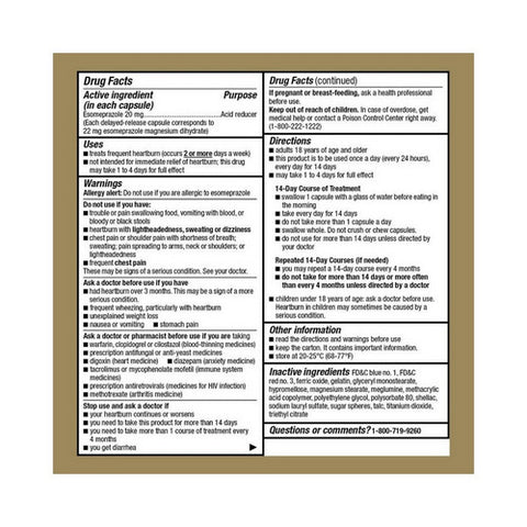 Good Sense, Esomeprazole Magnesium Delayed Release Capsules, 20 Mg, 42 Count