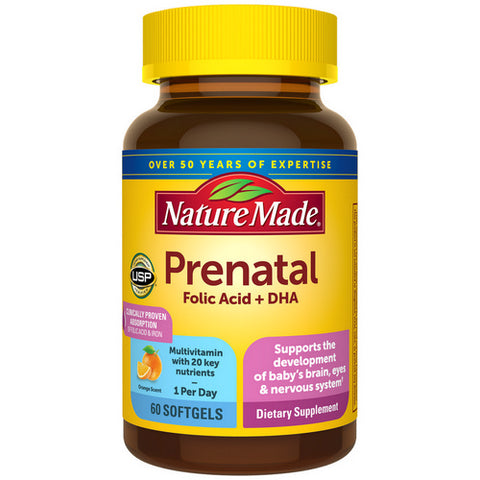 Nature Made, Prenatal Multi with DHA, 60 Tabs