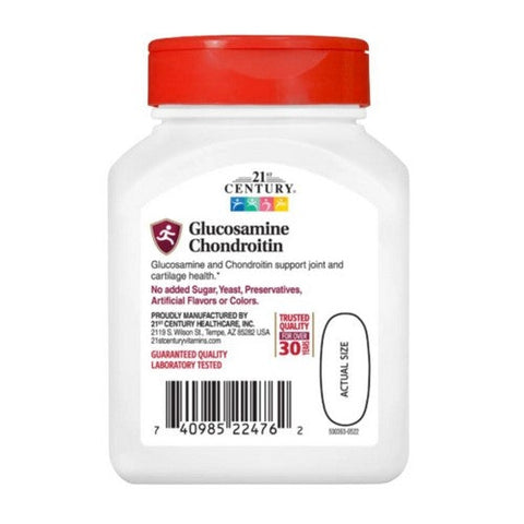 21st Century, Glucosamine Chondriotin, 750 mg/600 mg, 60 Tabs 21st Century