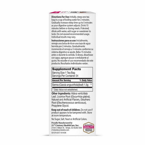 21st Century, Herbal Slimming Tea, Cranraspberry 24 Bags