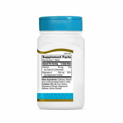 21st Century, Magnesium, 250 mg, 110 Tabs