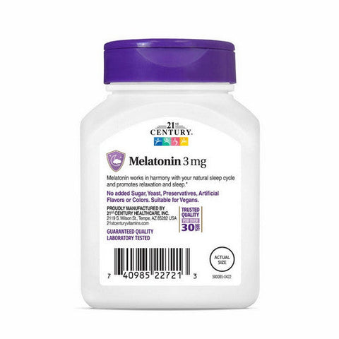 21st Century, Melatonin, 3 Mg, 200 Tablets
