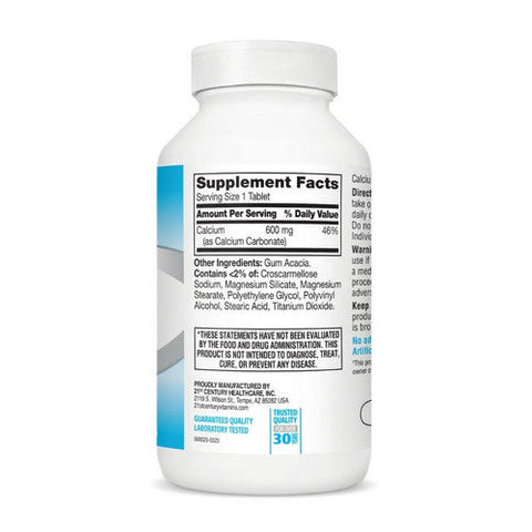 21st Century, Calcium Supplement, 600 mg, 400 Tabs 21st Century