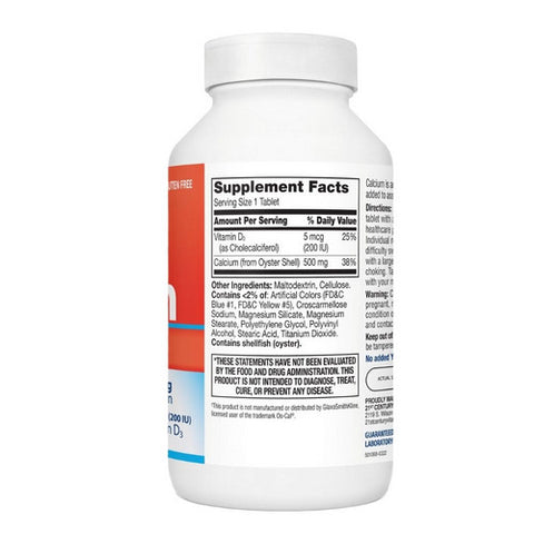 21st Century, Calcium Plus Vitamin D3, 500mg, 400 Tabs