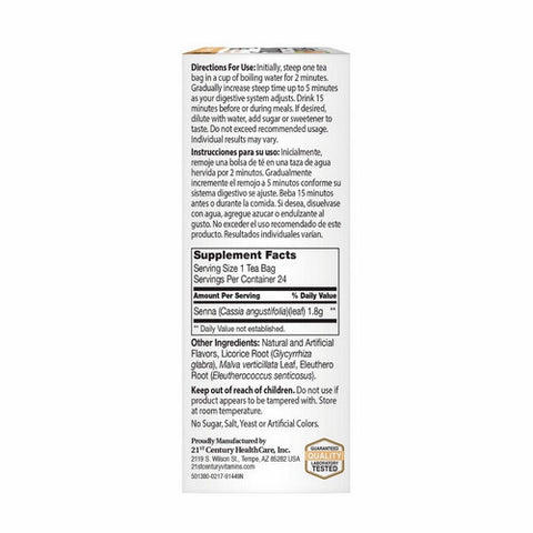 21st Century, Herbal Slimming Tea Peach-Apricot, Peach Apricot 24 Bags