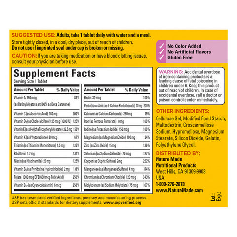 Nature Made, Multi Vit & Minerals for Women, 90 Tabs