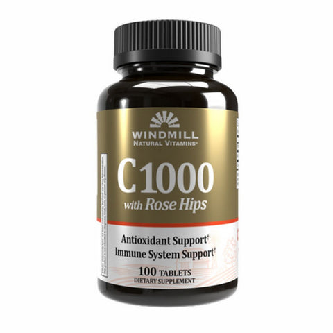 Windmill Health, Vitamin C with Rose Hips, 1000mg, 100 Tabs