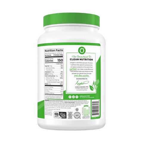 Orgain, Organic Plant Based Protein Powder Sweet Vanilla Bean, Creamy Chocolate Fudge 2.03 lbs