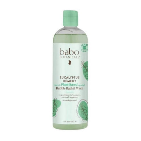 Babo Botanicals, Bubble Bath And Wash Eucalyptus Remedy, 15 Oz