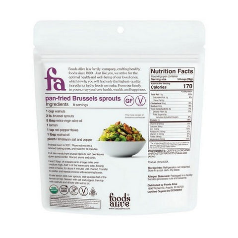 Foods Alive, Organic Walnuts, 12 Oz