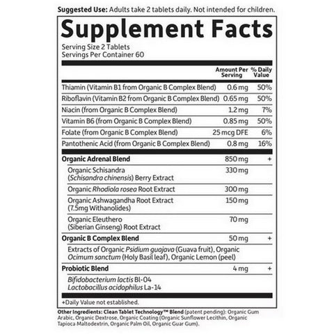 Garden of Life, Organics Adrenal Daily Balance, 120 Vegan Tabs