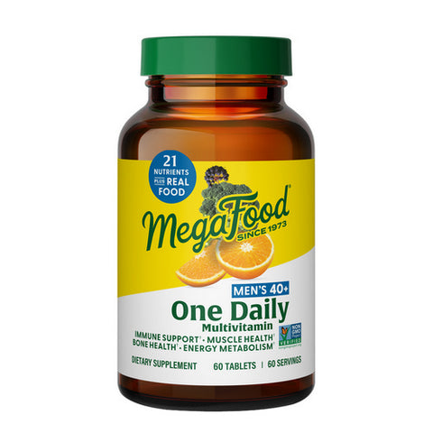 MegaFood, Men's 40+ One Daily Multivitamin, 60 Tabs