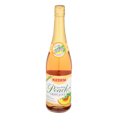 Juice Sprklng Peach Case of 12 X 25.4 Oz by Kedem