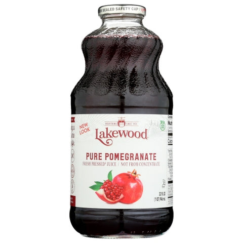 Juice Pomegranate Pure Case of 6 X 32 Oz by Lakewood Organic
