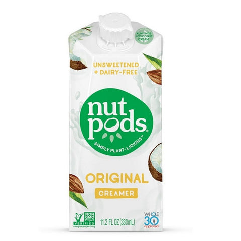 Nutpods, Original Almond and Coconut Unsweetened and Dairy-Free Creamer, 11.2 Oz(Case Of 12)