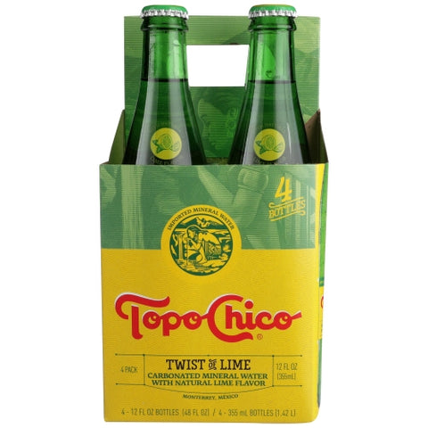 Lime Twist Water Glass Bottle 12 Oz by Topo Chico