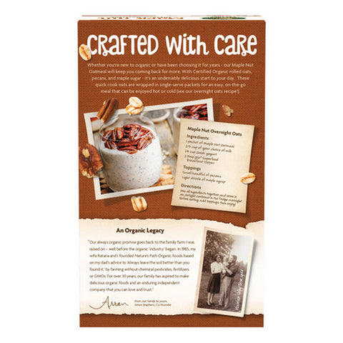 Natures Path, Organic Maple Nut Instant Oatmeal, 14 Oz(Case Of 6)