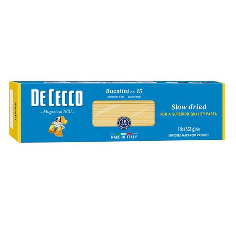 De Cecco, Bucatini Pasta, 16 Oz(Case Of 20)