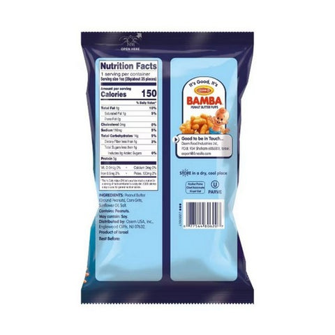 Osem, Bamba Small Peanut Snack, 1 Oz(Case Of 24)
