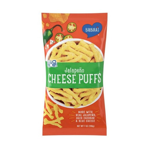 Barbara's, Gluten Free Cheese Puffs Jalapeno, 7 Oz(Case Of 12)