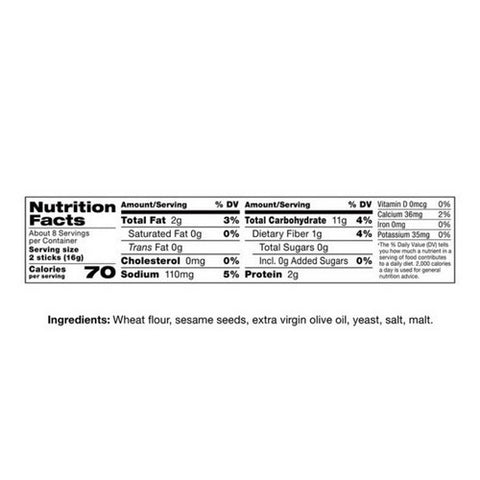 Alessi, Sesame Breadsticks, 4.4 Oz(Case Of 12)