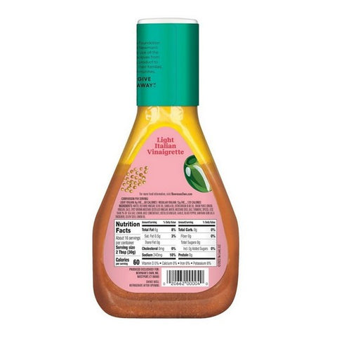Newman's Own, Light Italian Dressing, 16 Oz(Case Of 6)
