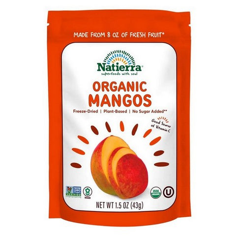 Natierra, Organic Freeze Dried Mangos, 1.5 Oz(Case Of 12)