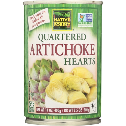 Native Forest, Quartered Artichoke Hearts, 14 Oz(Case Of 6)