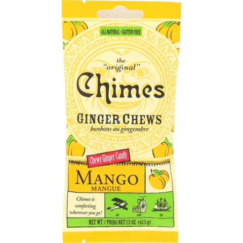 Ginger Chews Mango Bag Case of 12 X 1.5 Oz by Chimes