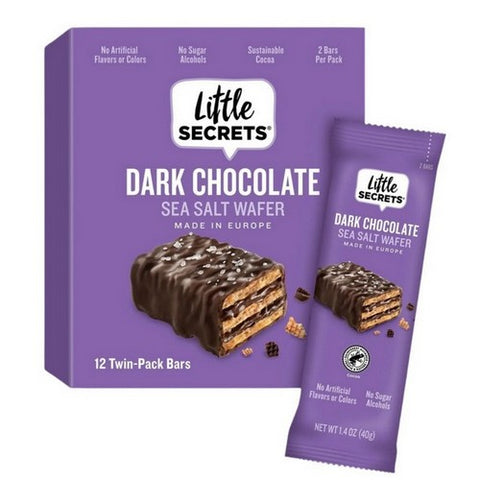 Little Secrets Llc, Crispy Wafers Dark Chocolate With Sea Salt, 1.4 Oz(Case Of 12)