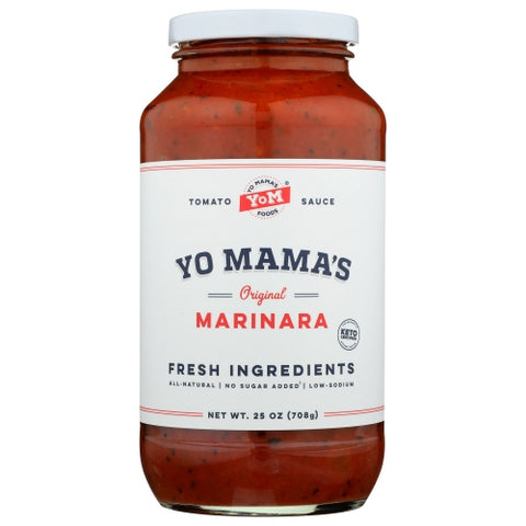 Yo Mamas Foods, Sauce Pasta Marinara, Case of 6 X 25 Oz