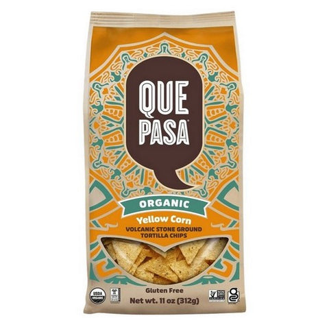 Que Pasa, Chip Tortilla Yellow Org, Case of 6 X 11 Oz