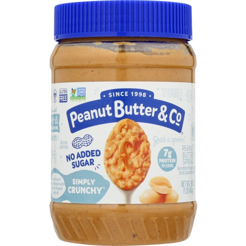 Peanut Butter & Co, Peanut Bttr Smply Crnchy, Case of 6 X 16 Oz