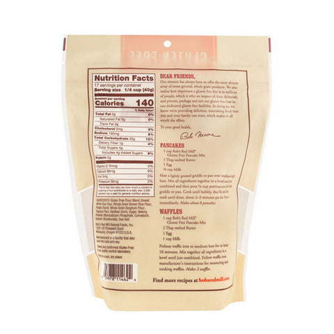 Bobs Red Mill, Pancake Mix Gluteen Free, 24 Oz(Case Of 4)