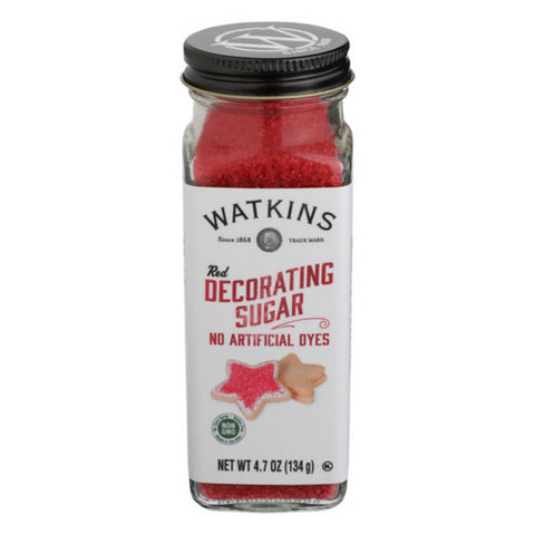Watkins, Decorating Sugar Red, Case of 3 X 4.7 Oz