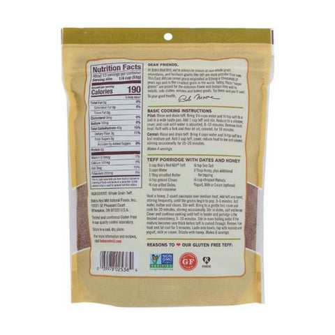 Bobs Red Mill, Whole Grain Teff, 24 Oz(Case Of 4)